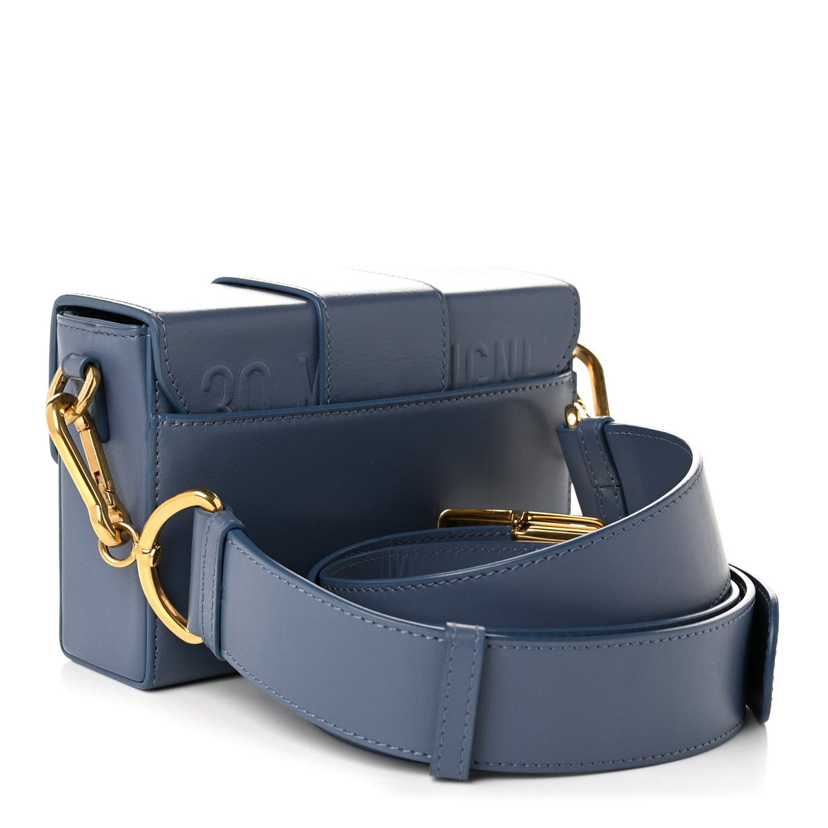 Box Calfskin 30 Montaigne Box Bag Blue