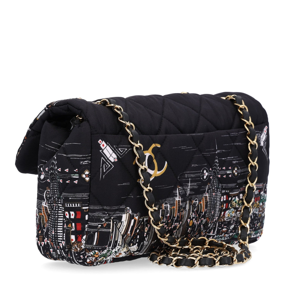 Nylon New York Skyline Flap Black Multicolor