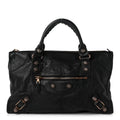 Agneau Giant 21 Rose Gold Hardware Work Black