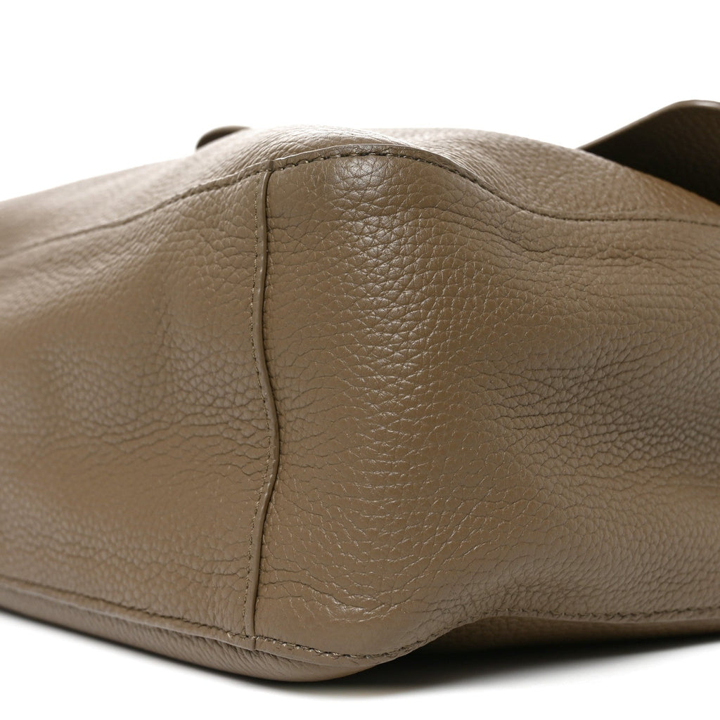 Grained Calfskin Souplissimo Maxi Flap Light Brown