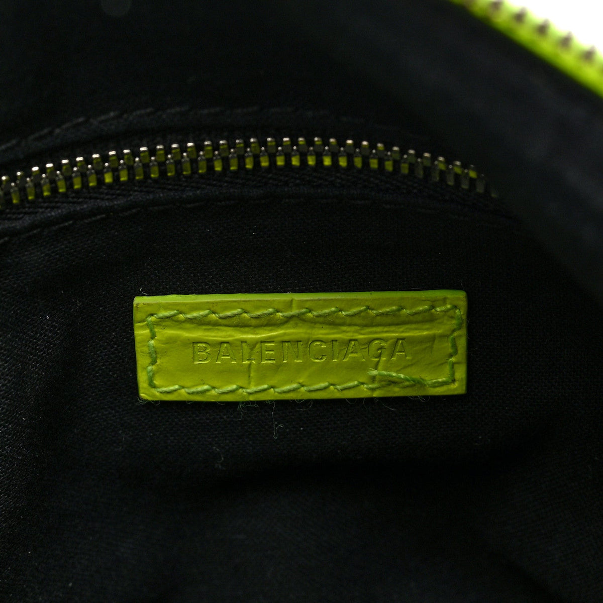 Extra Supple Calfskin Crocodile Embossed Neo Classic Hardware Hobo XS Flou Yellow