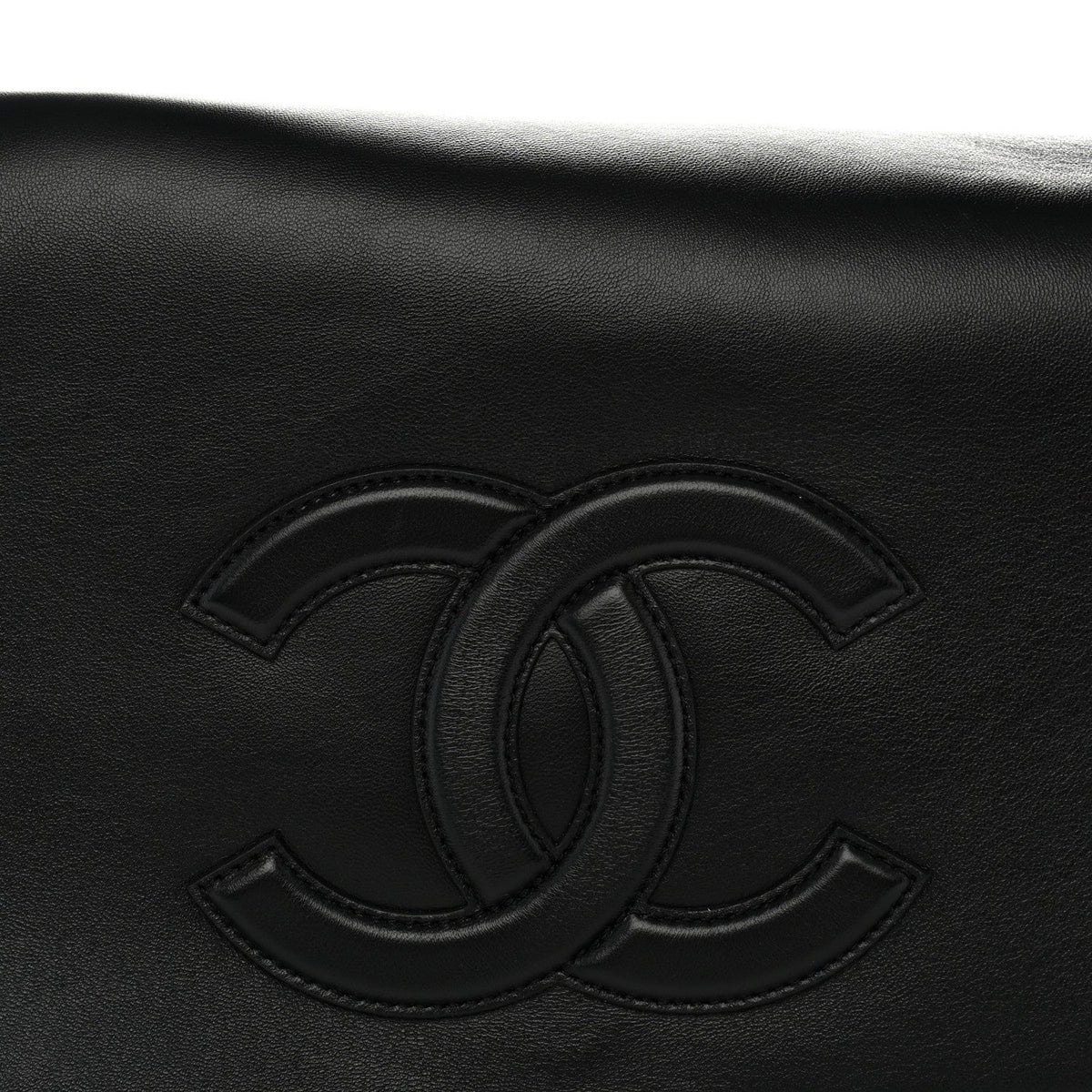 Lambskin CC Maxi Messenger Bag Black