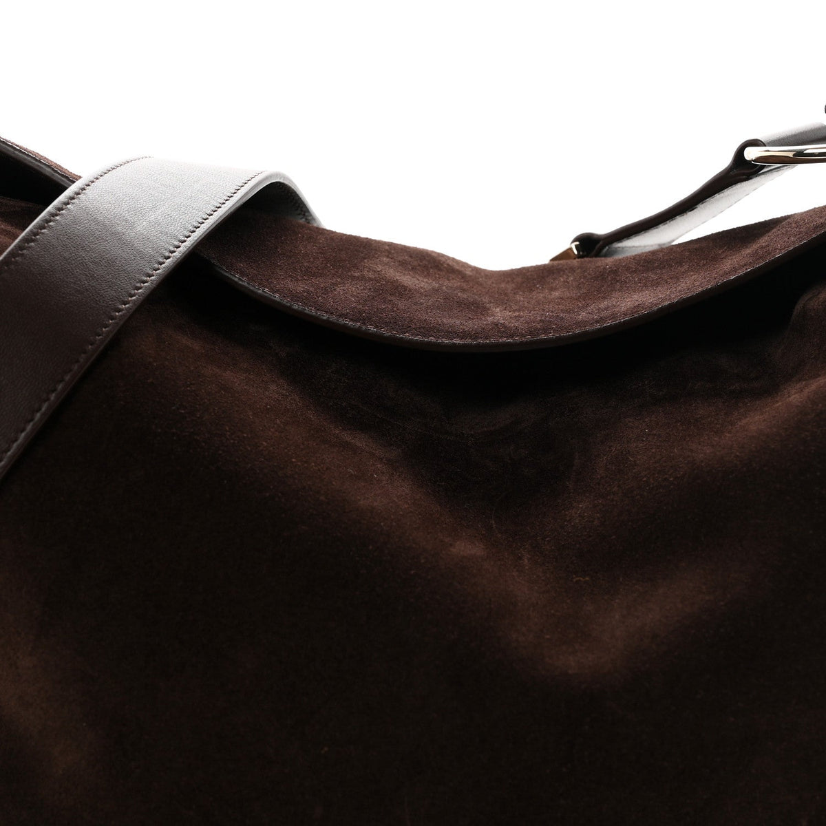 Suede Calfskin Medium Diorly Bag Chocolate