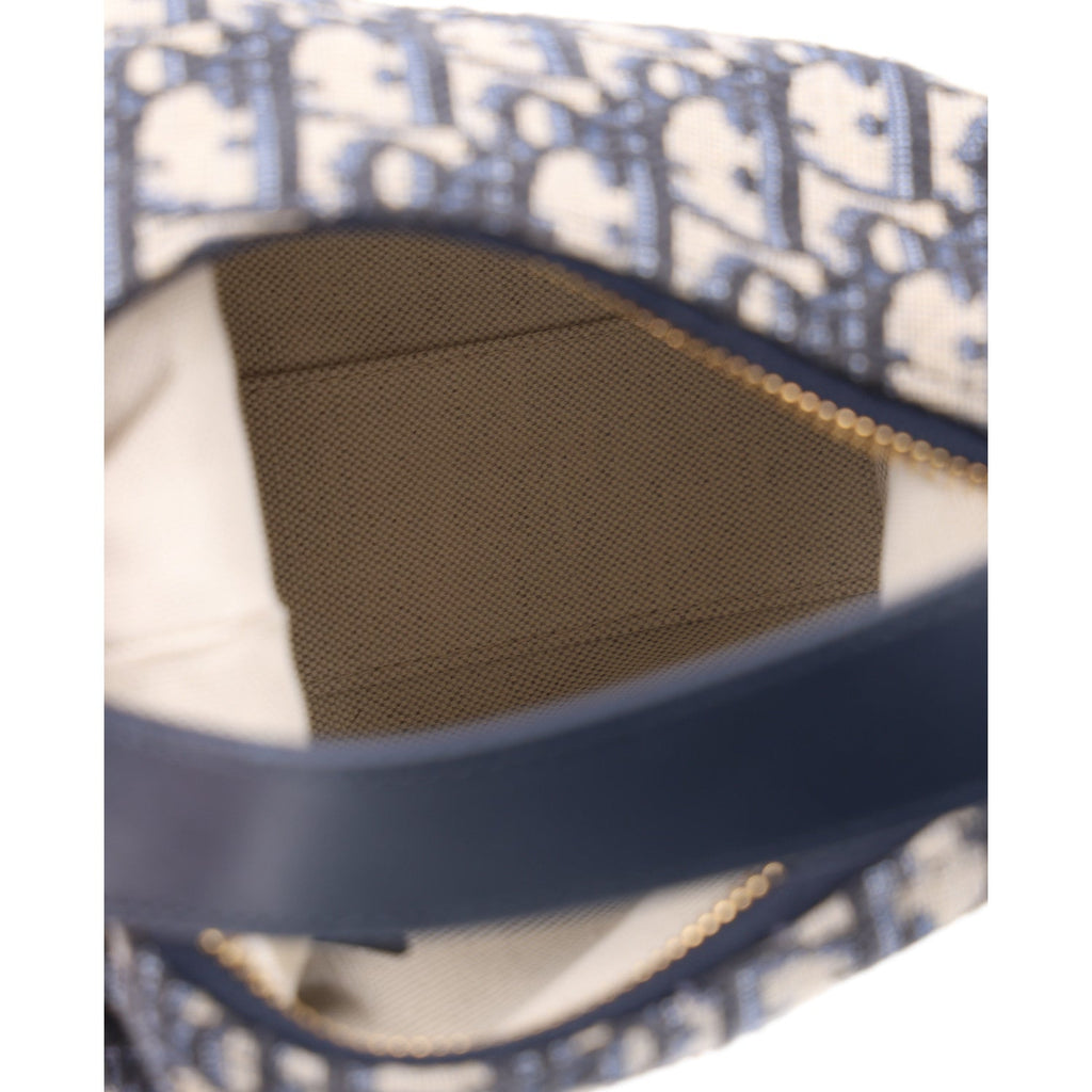 Oblique Jacquard Smooth Calfskin Mini D-Dream Blue