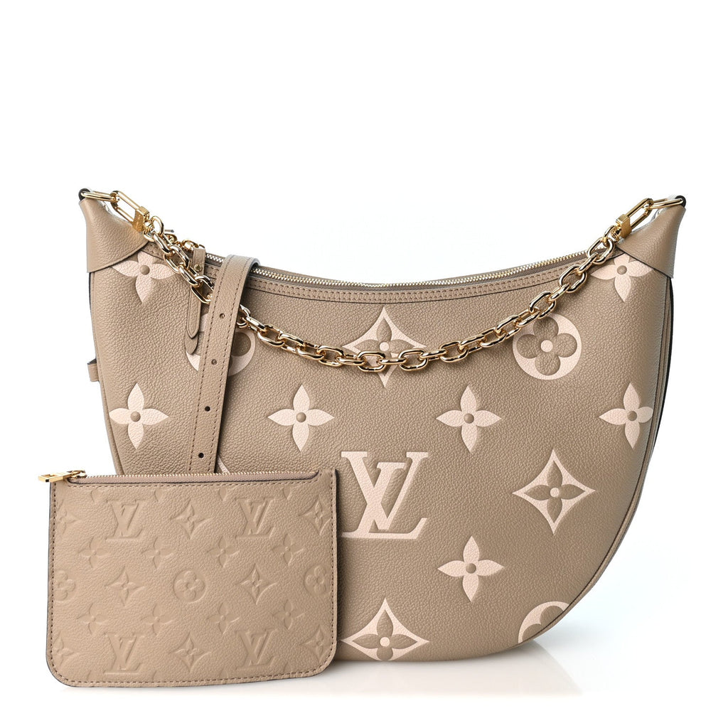 Empreinte Monogram Giant Loop Hobo Dove Gray Cream