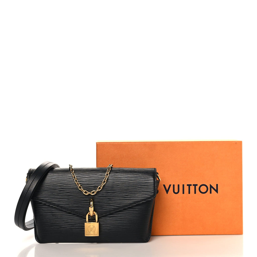 Epi Padlock On Strap Black