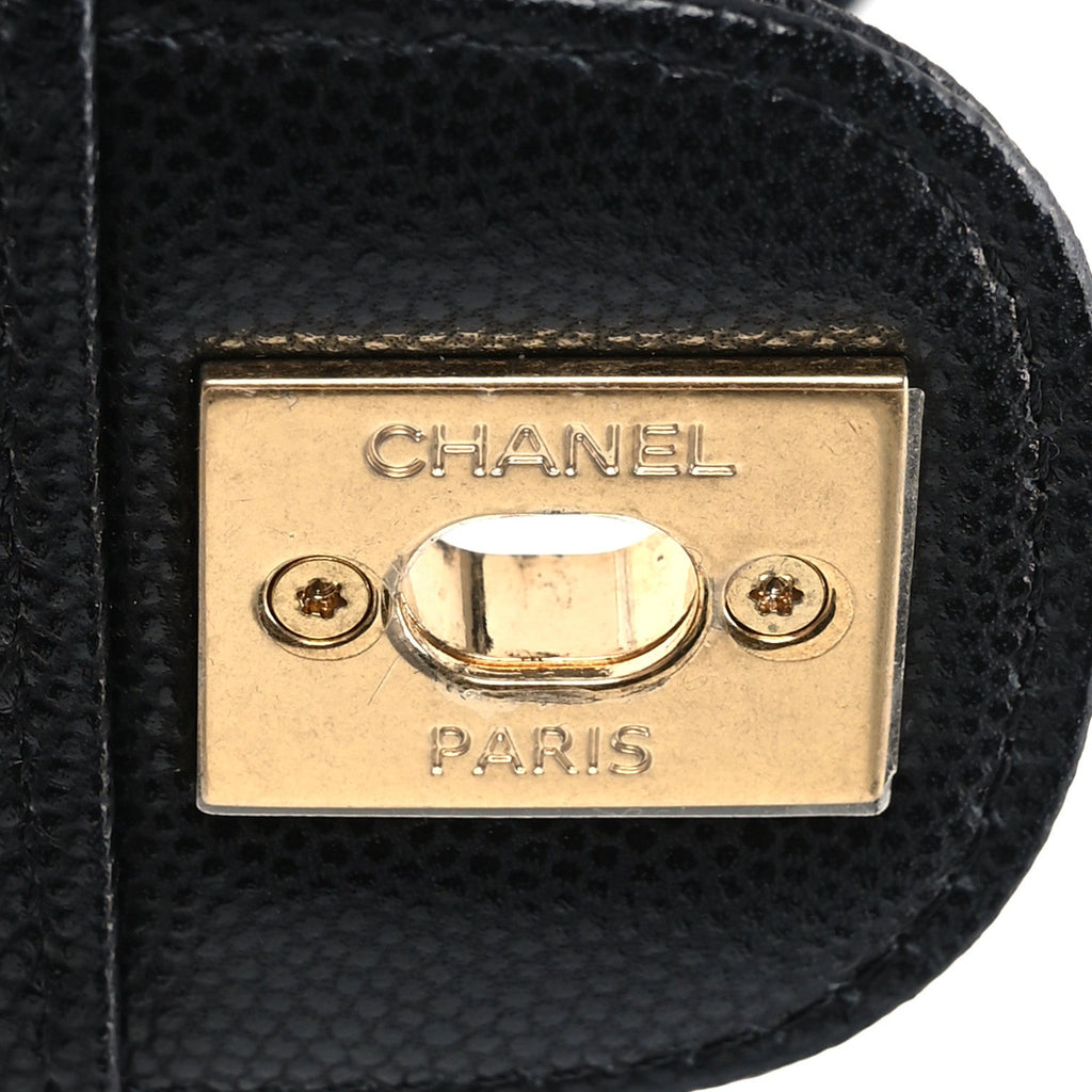 Shiny Caviar Preppy Coco Small Flap Black