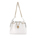 Caviar Quilted Small Chanel 25 Handbag White