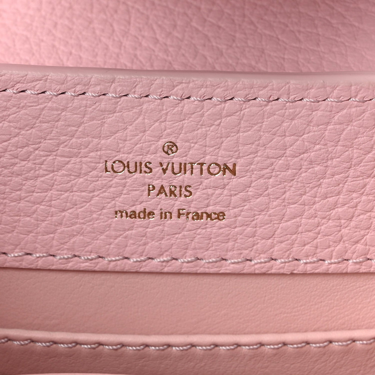 Taurillon Marble Capucines Mini Pink