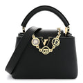 Taurillon Enamel Chain Capucines BB Black