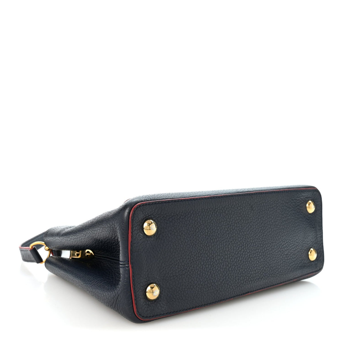 Taurillon Capucines PM Marine Rouge