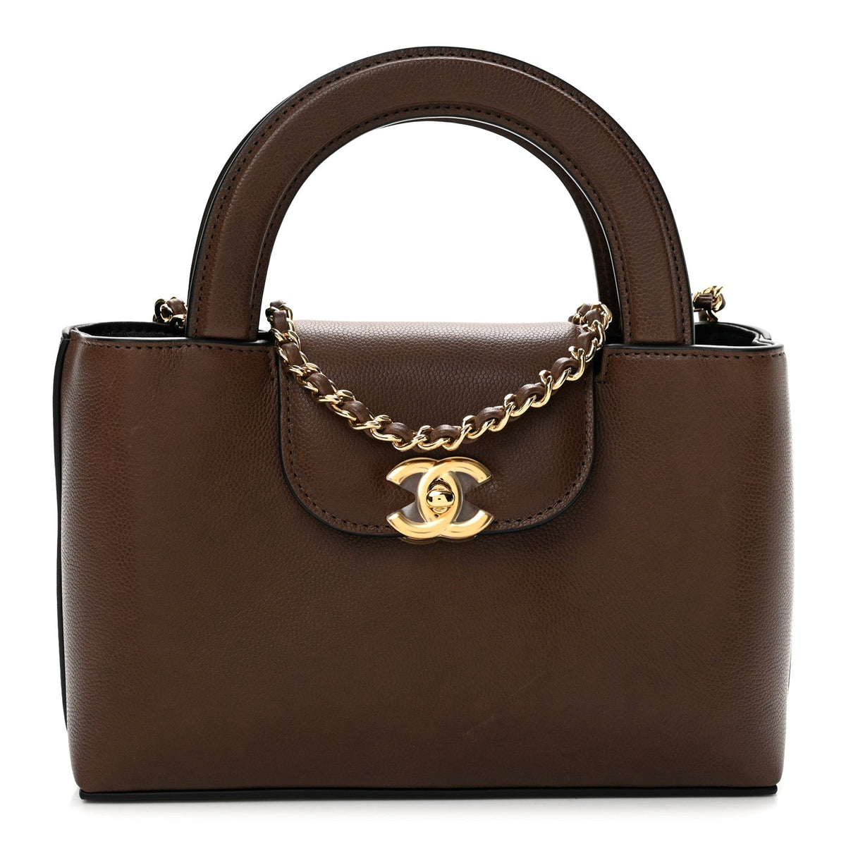 Caviar Nano Kelly Shopper Brown