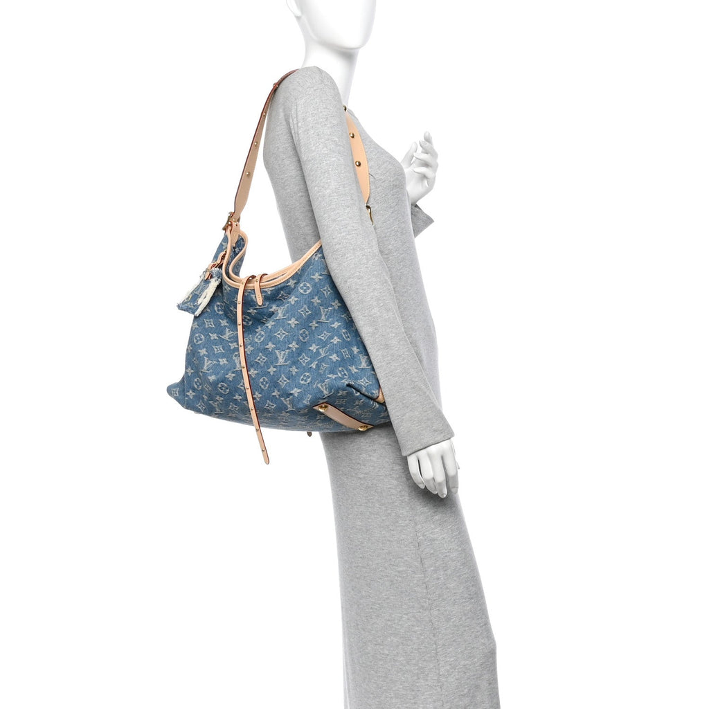Monogram Denim CarryAll MM Blue