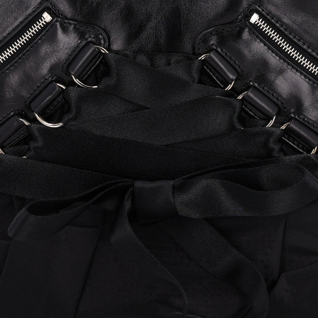Satin Ballet Evening Bag Black