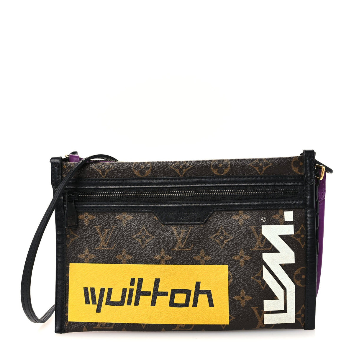 Monogram Double Flat Messenger Marron