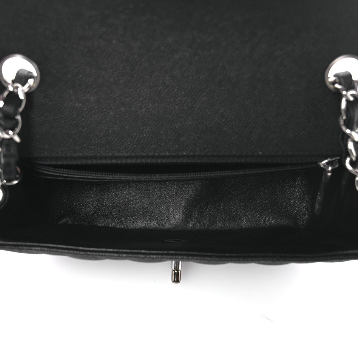 Caviar Quilted Mini Rectangular Flap Black