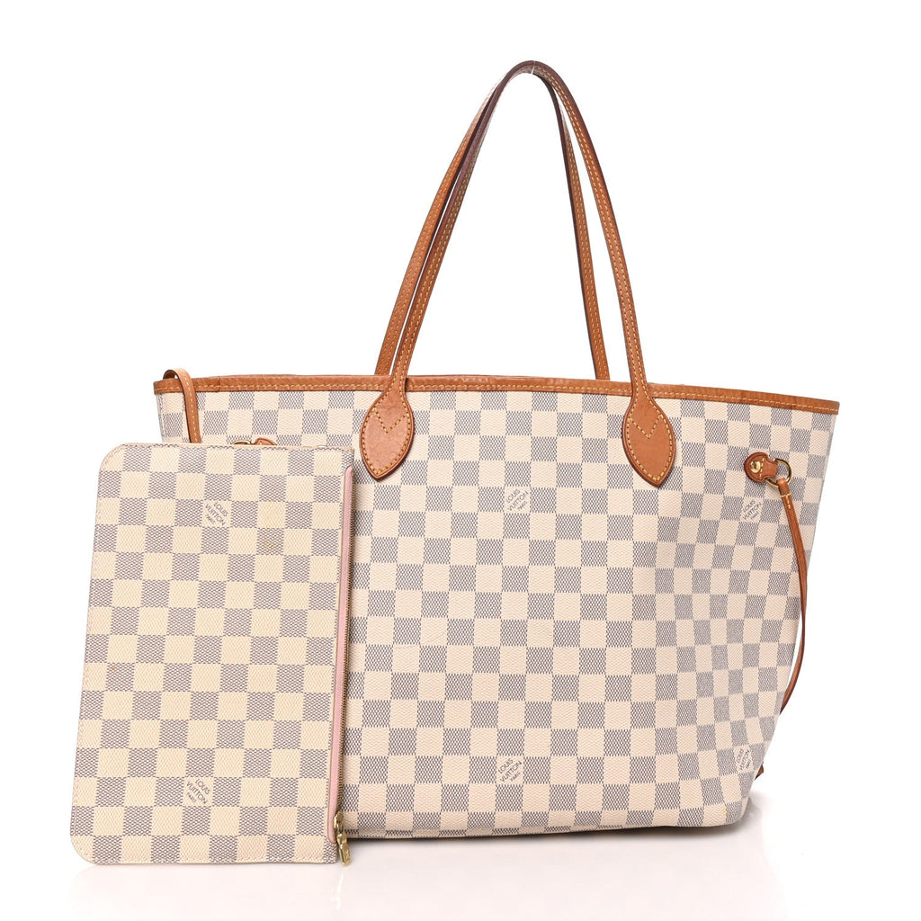 Damier Azur Neo Neverfull MM Rose Ballerine