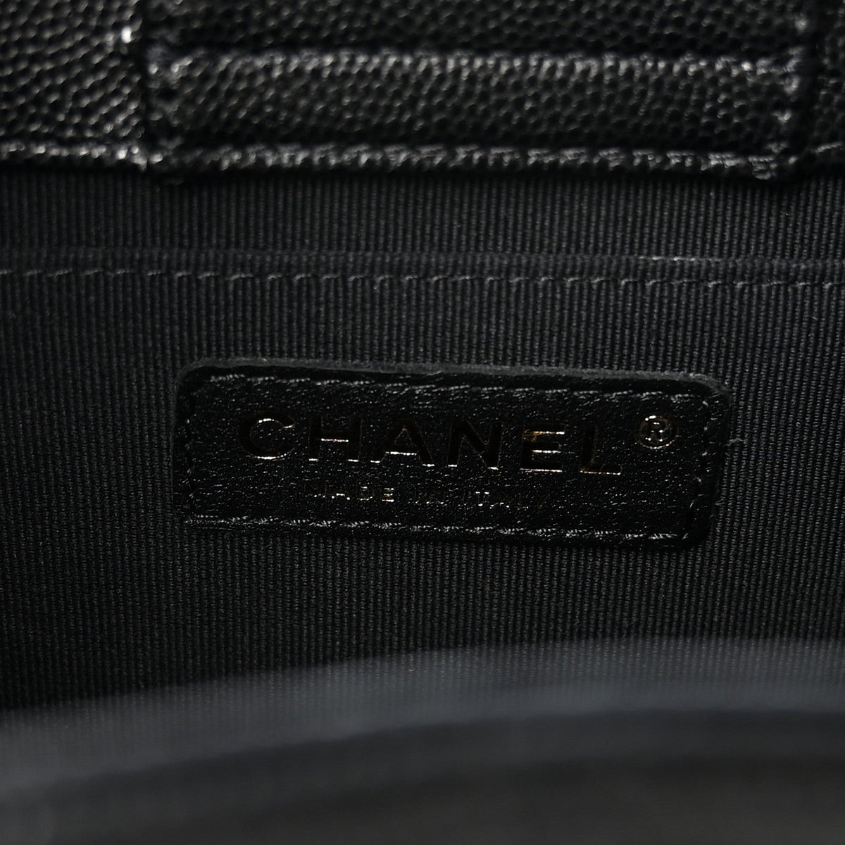 Caviar Quilted Flap Bucket Bag Black