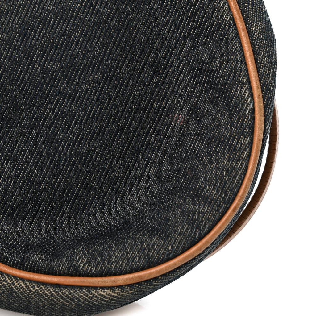 Denim Mini Saddle Pochette Navy