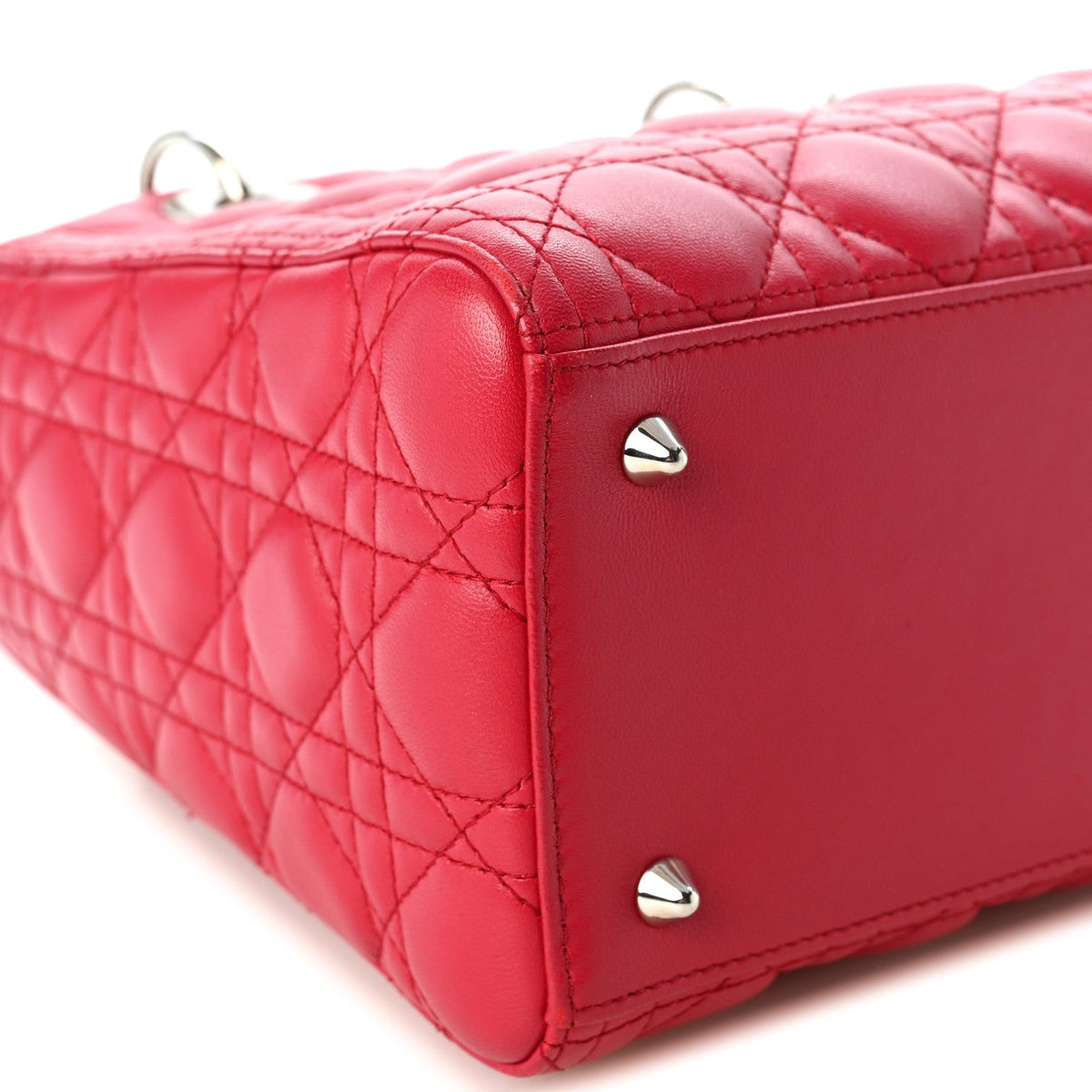 Lambskin Cannage Medium Lady Dior Dark Pink