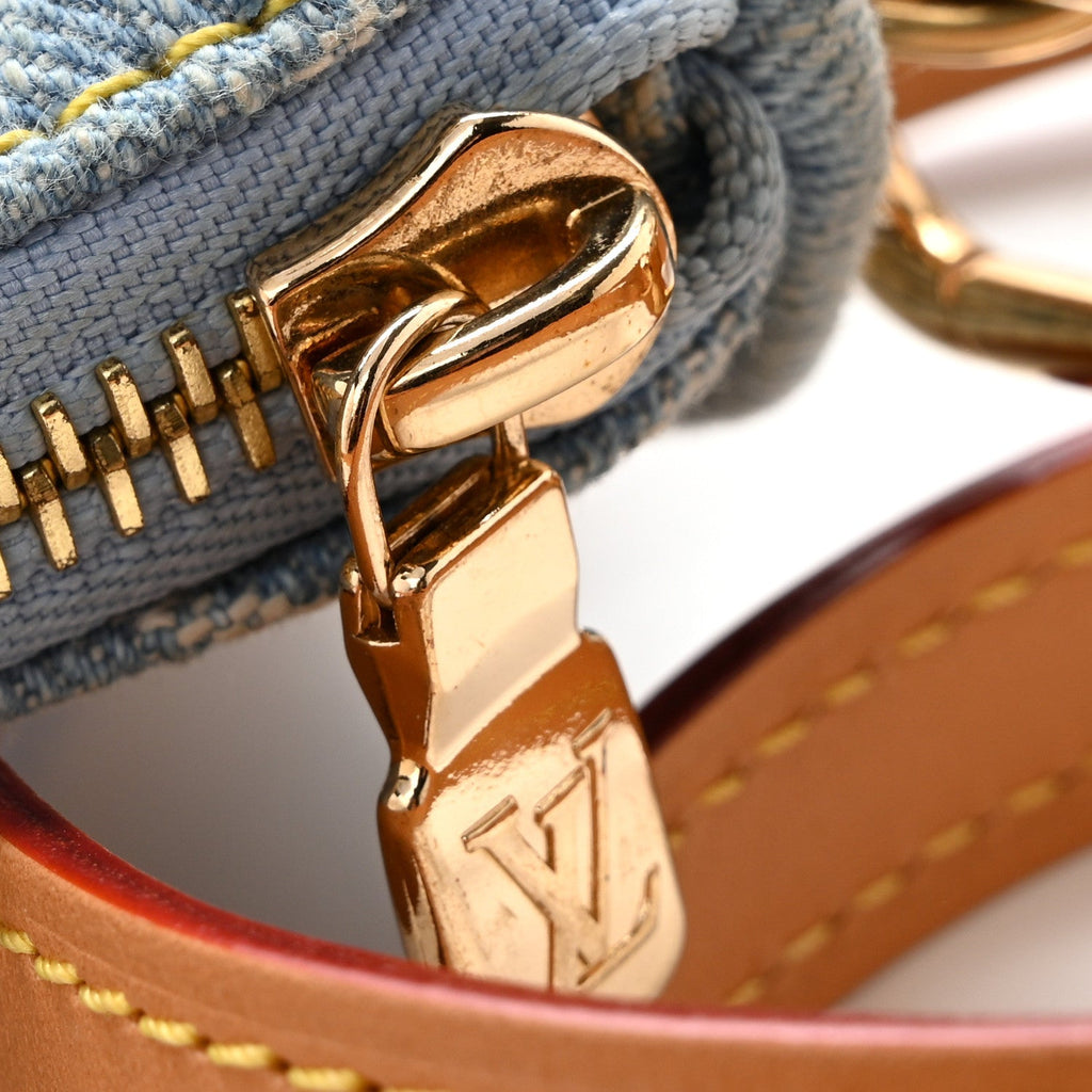 Monogram Denim Nano Speedy Sky Blue