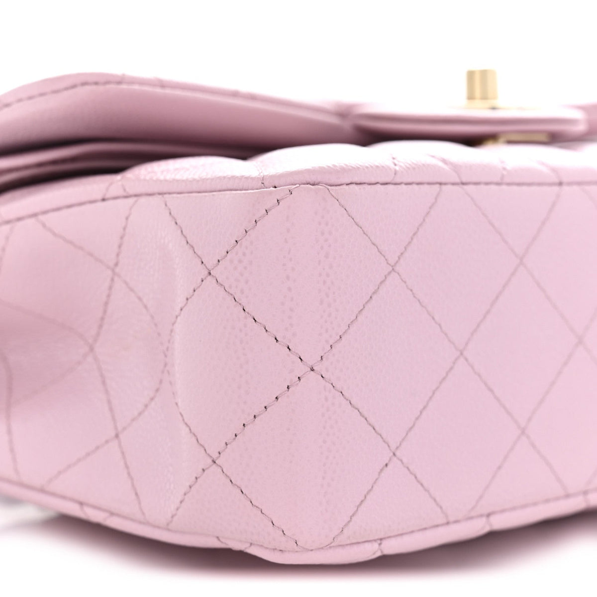 Caviar Quilted Small Double Flap Pink