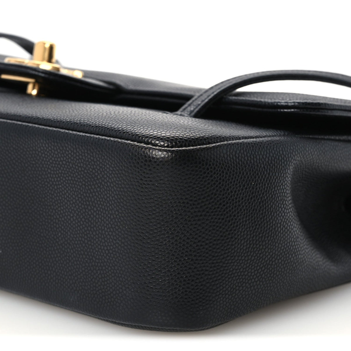 Shiny Caviar Preppy Coco Small Flap Black