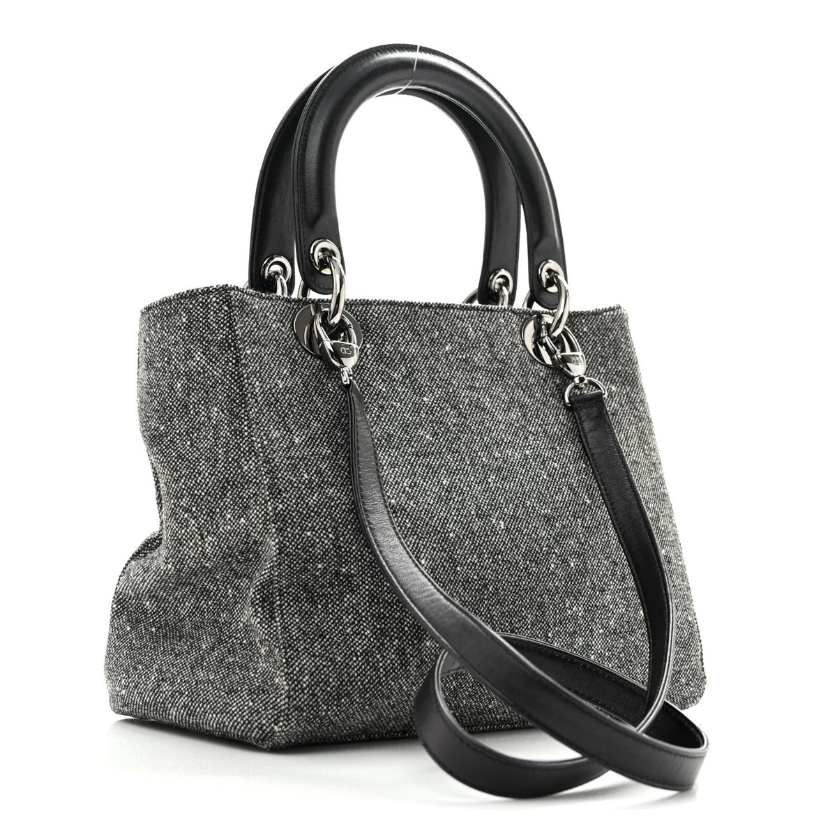 Canvas Medium Lady Dior Black
