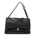 Grained Calfskin Souplissimo Maxi Flap Black