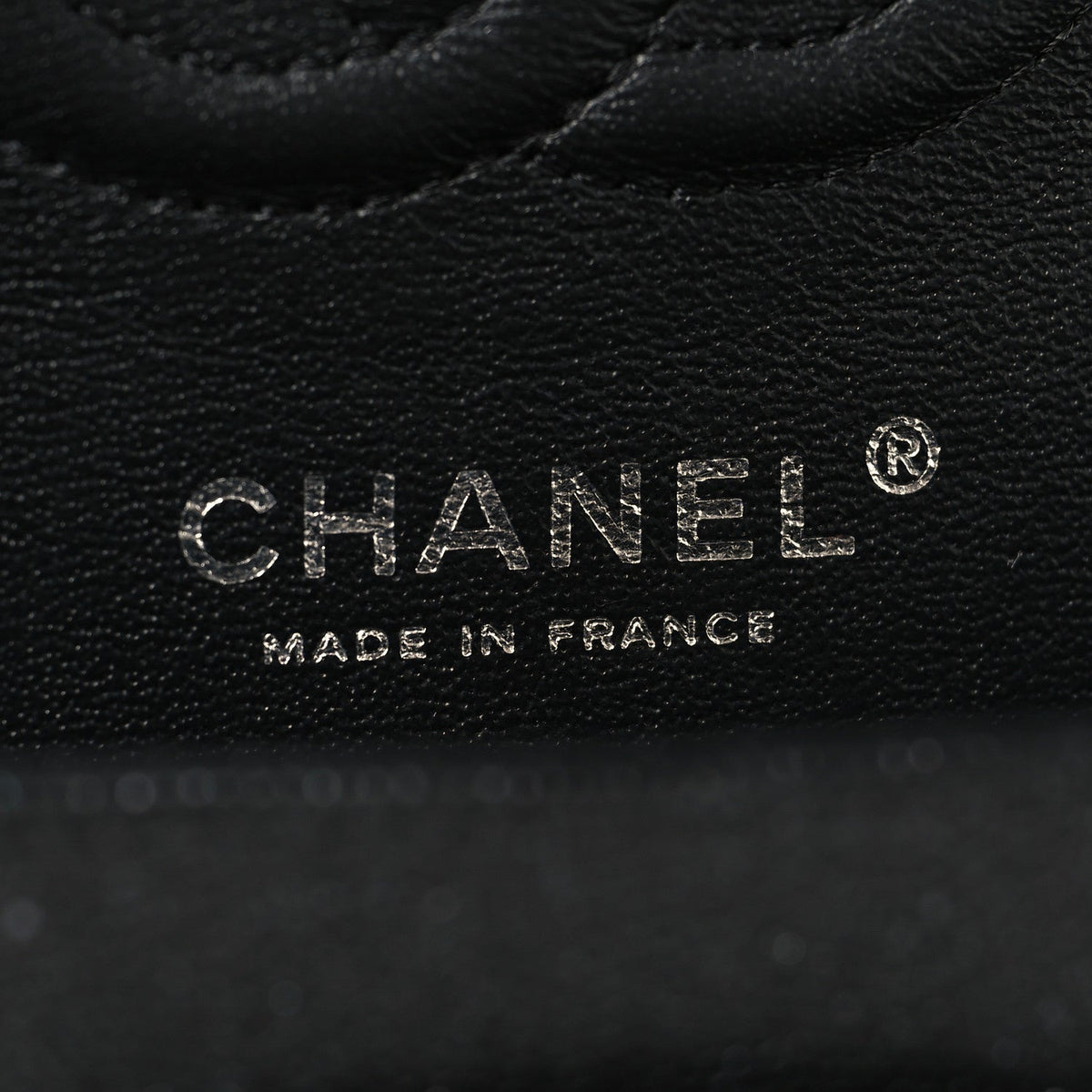 Iridescent Caviar Quilted Small Double Flap Black