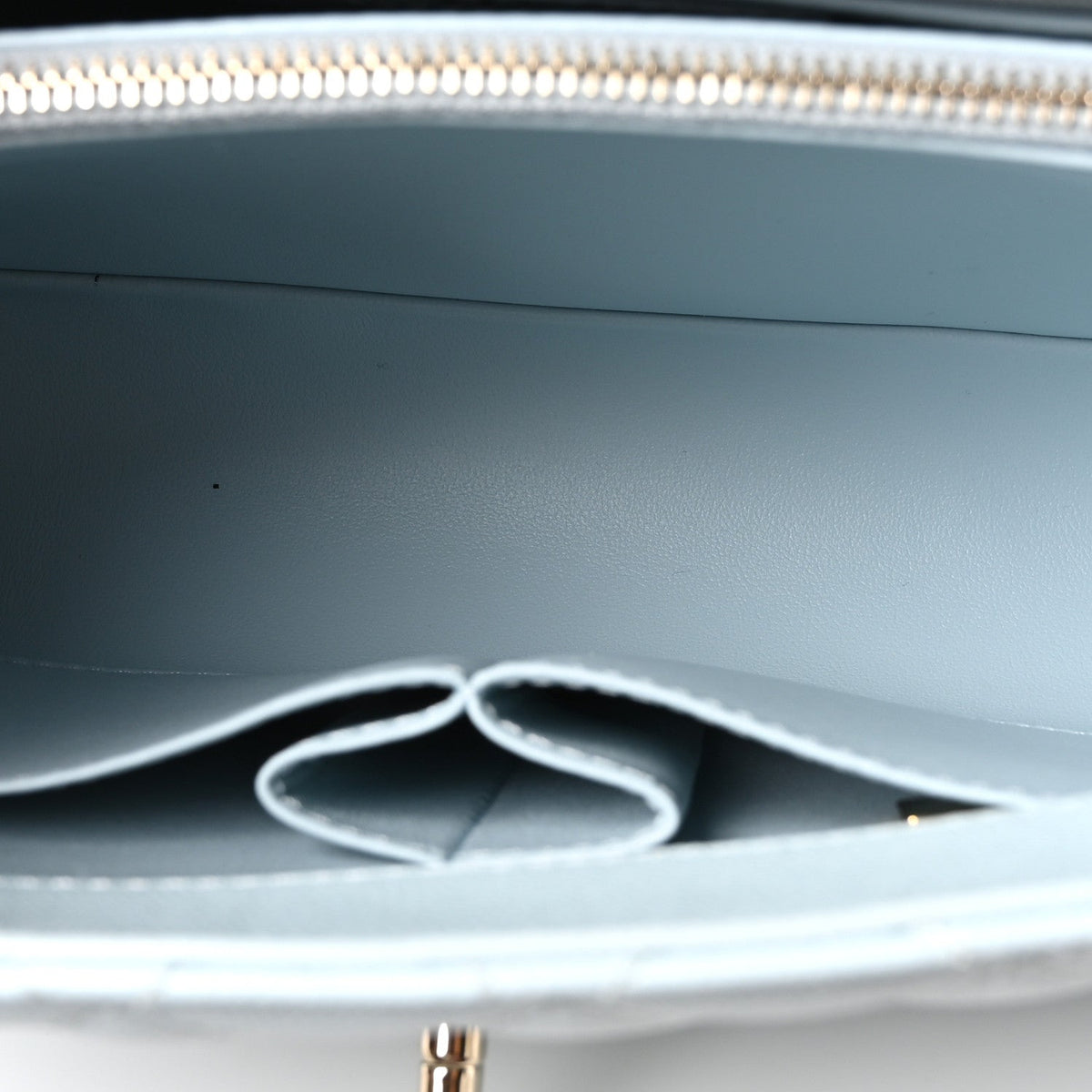 Caviar Quilted Small Coco Handle Flap Light Blue