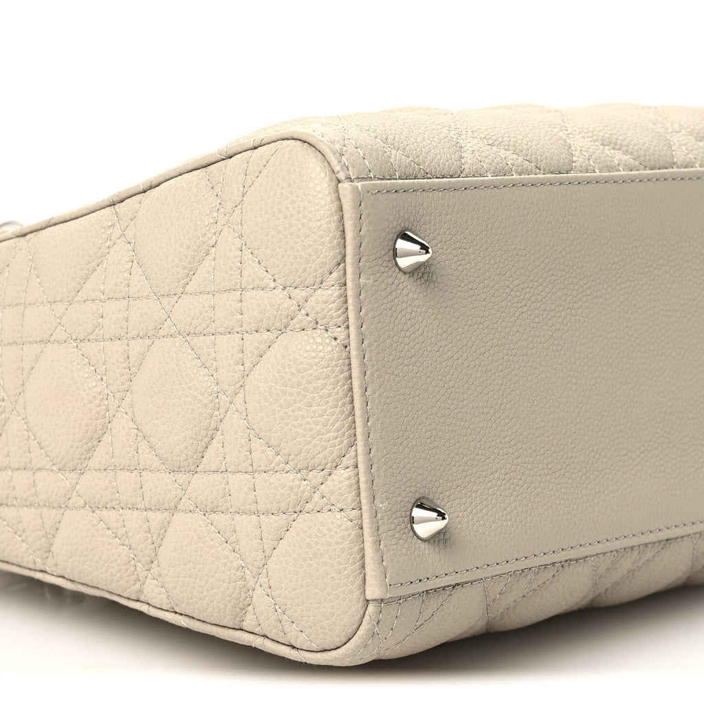 Grained Calfskin Cannage Medium Lady Dior Sable