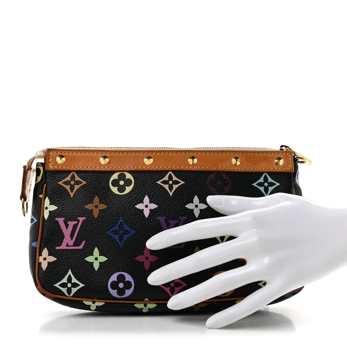 Monogram Multicolor Pochette Accessories Black
