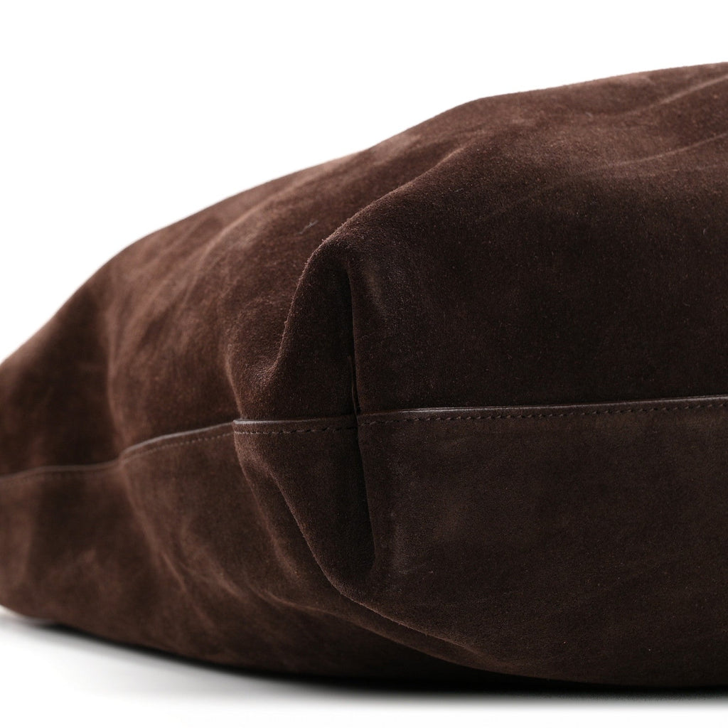 Suede Calfskin Medium Diorly Bag Chocolate