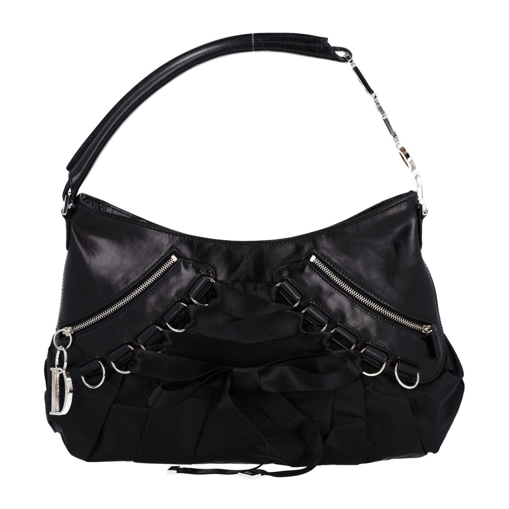 Satin Ballet Evening Bag Black