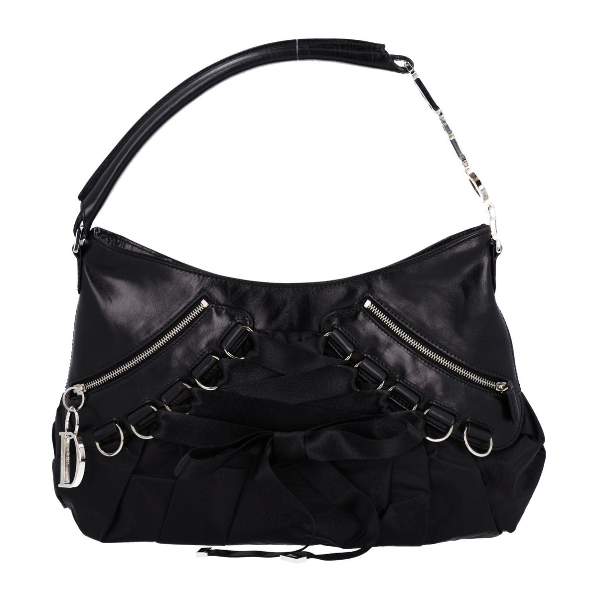 Satin Ballet Evening Bag Black