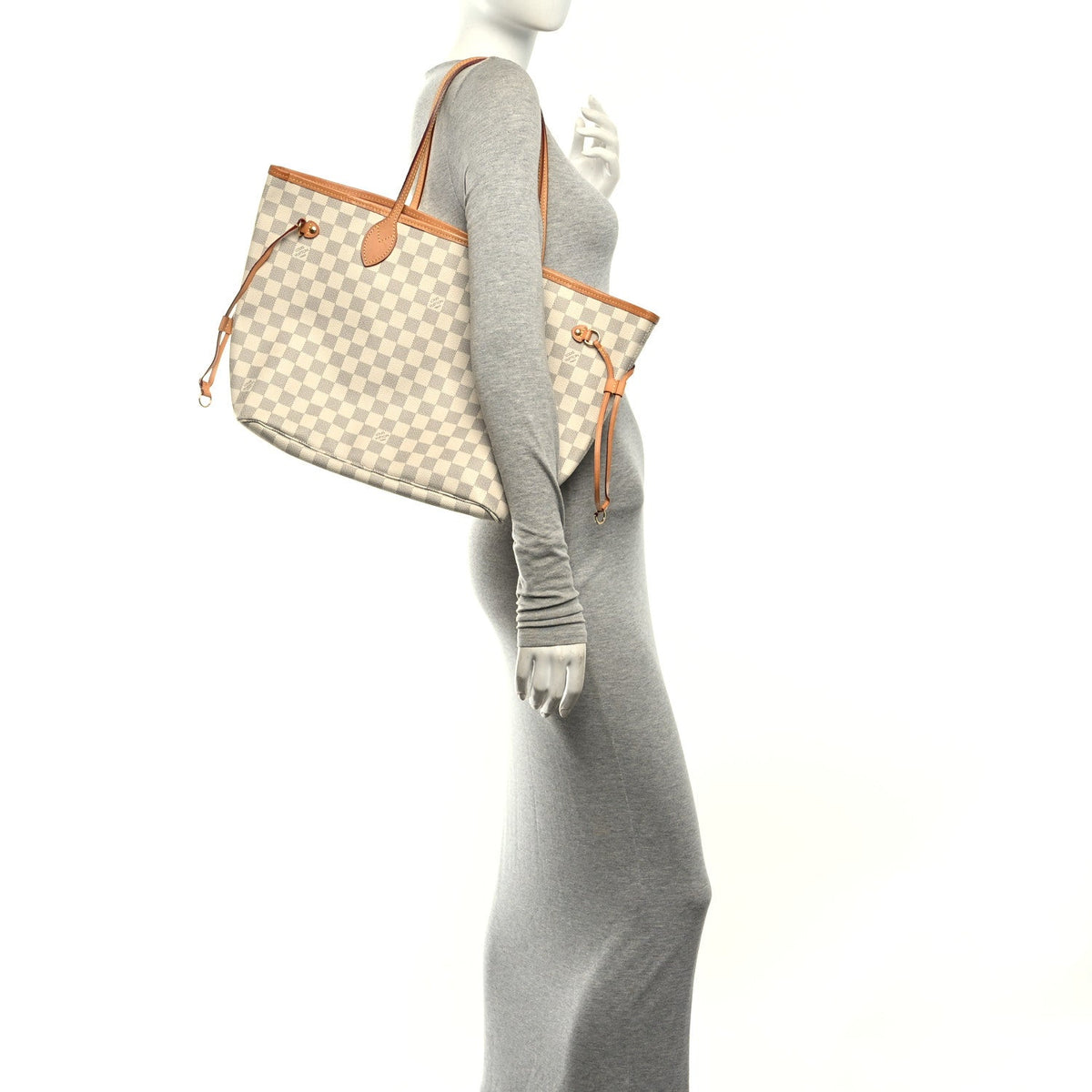 Damier Azur Neo Neverfull MM Rose Ballerine