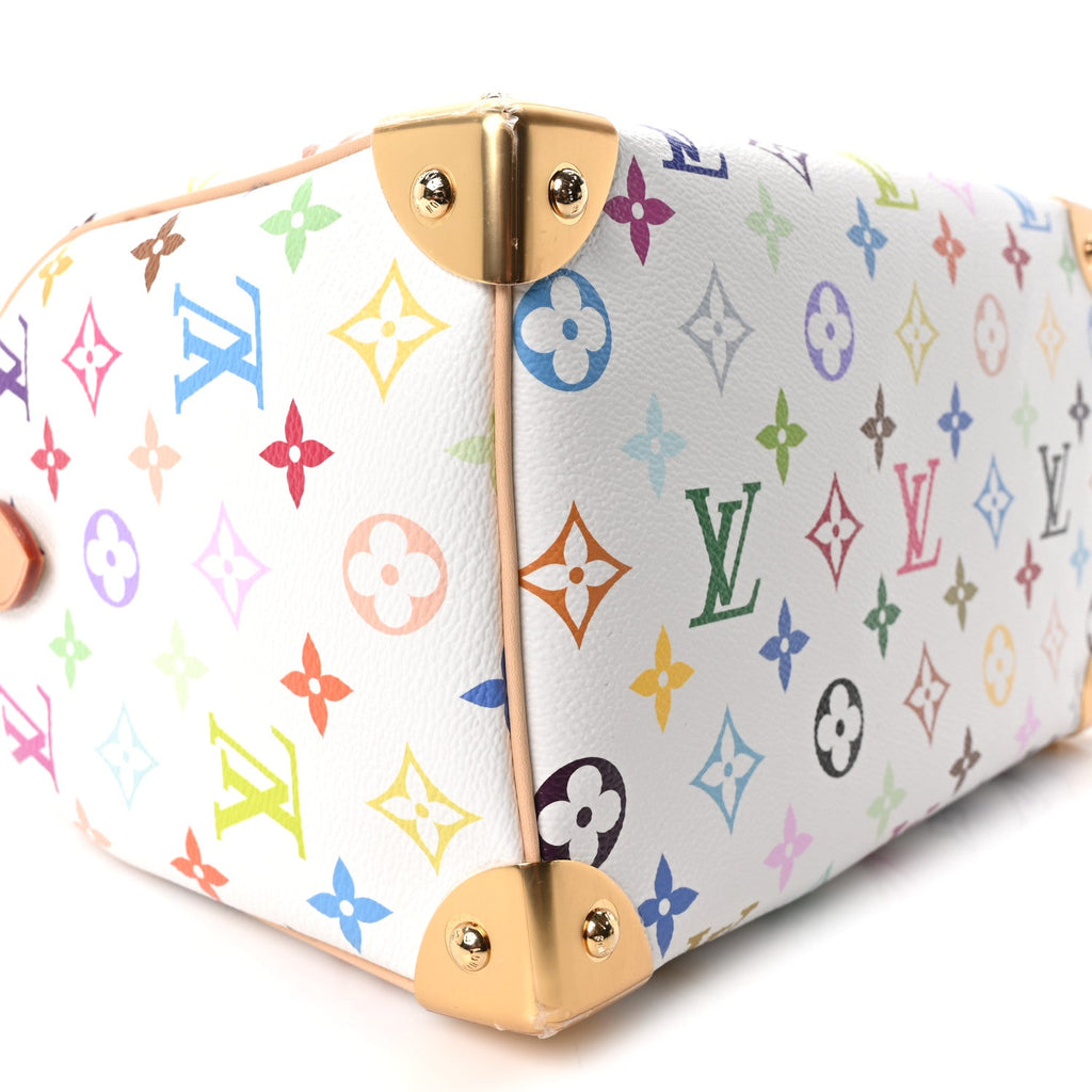 LV X TM Monogram Multicolor Speedy Bandouliere 25 White
