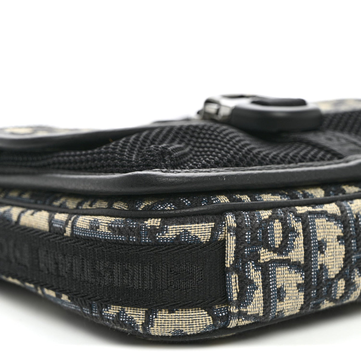 Oblique Jacquard Dior 8 Pouch With Strap Blue Black