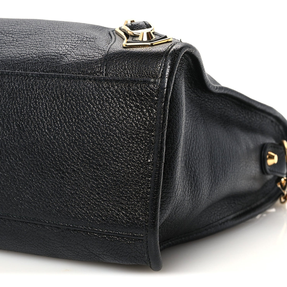 Chevre Gold Metallic Edge Hardware City Black