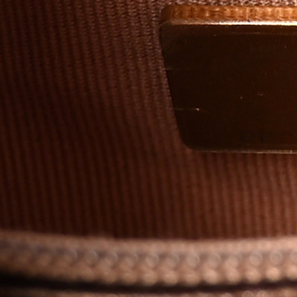 Metallic Aged Calfskin Quilted Nano Kelly Shopper Bronze