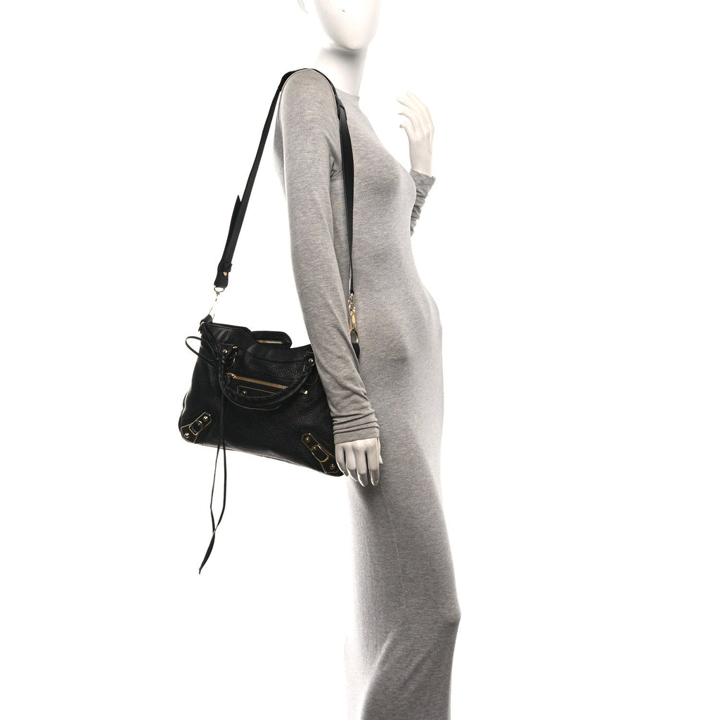 Chevre Gold Metallic Edge Hardware Town Black