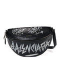 Agneau Arena Graffiti All Over XS Souvenir Belt Bag Black White
