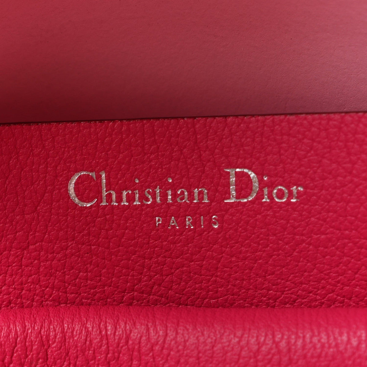 Calfskin Perforated Cannage Dioriva Tote Hot Pink