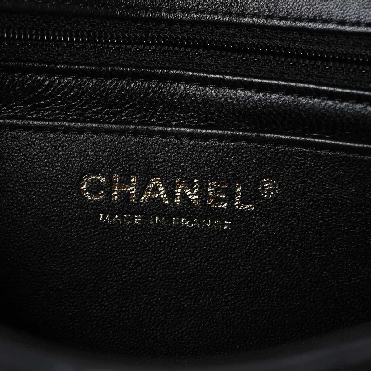 Lambskin Quilted Mini Rectangular Flap Black