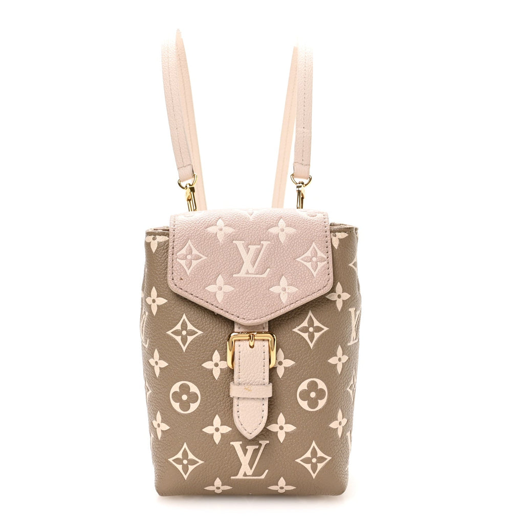 Empreinte Monogram Spring In The City Tiny Backpack Kaki Beige Cream