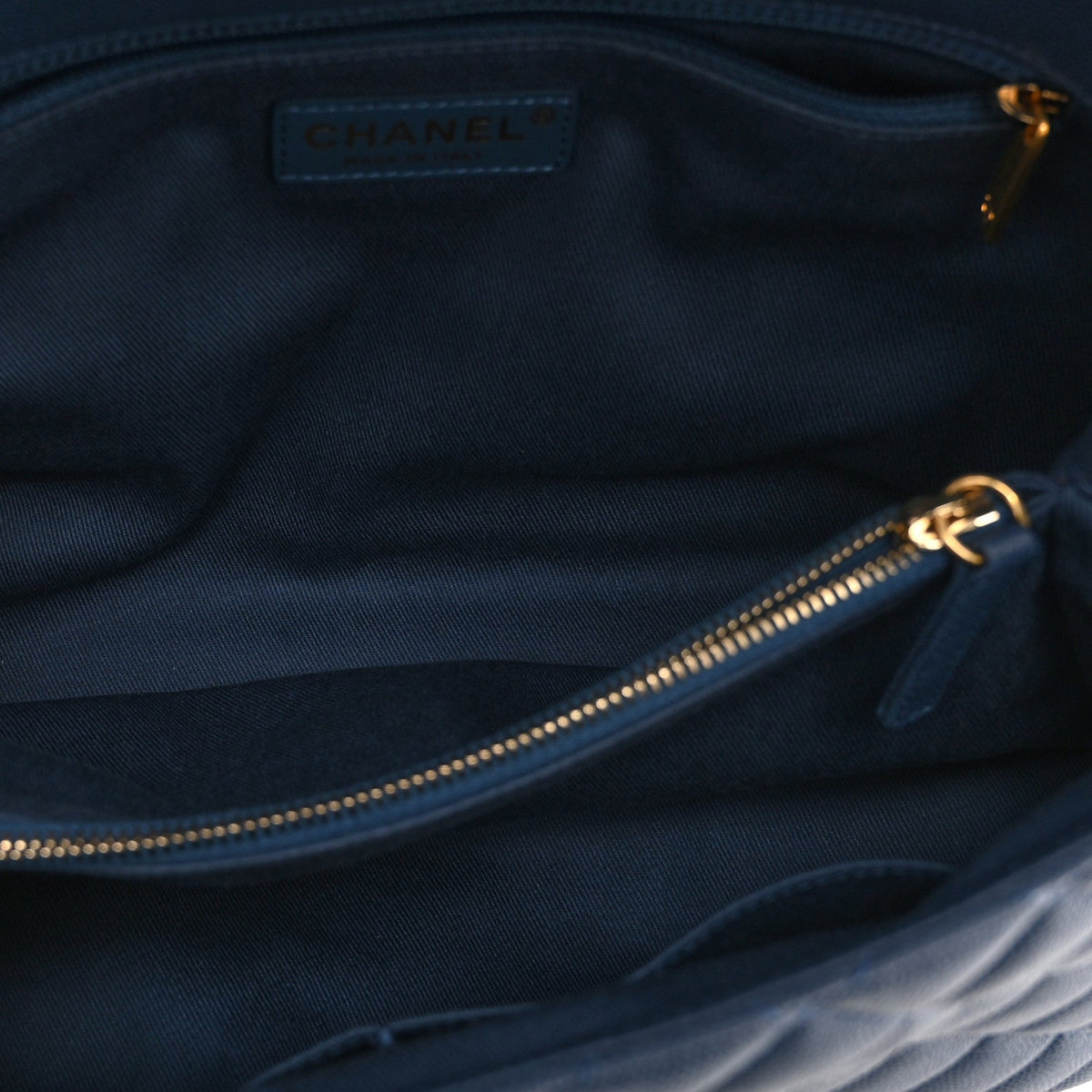 Caviar Quilted Medium Coco Handle Flap Blue
