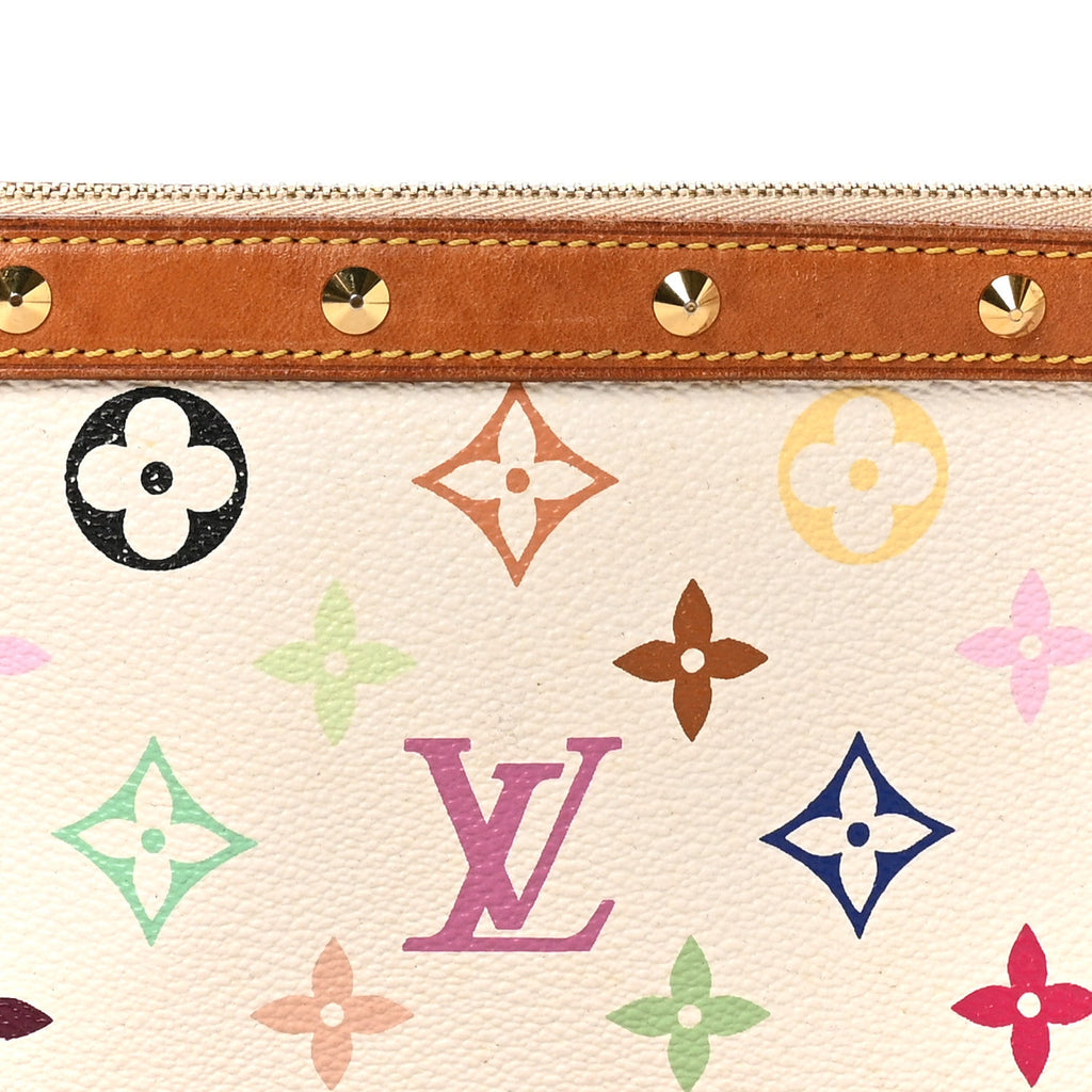 Monogram Multicolor Pochette Accessories White