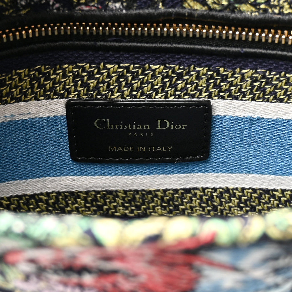 Canvas D-Constellation Embroidered Medium Lady D-Lite Bleu Multicolor