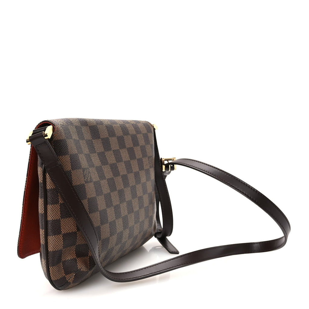Damier Ebene Musette Tango Long Strap